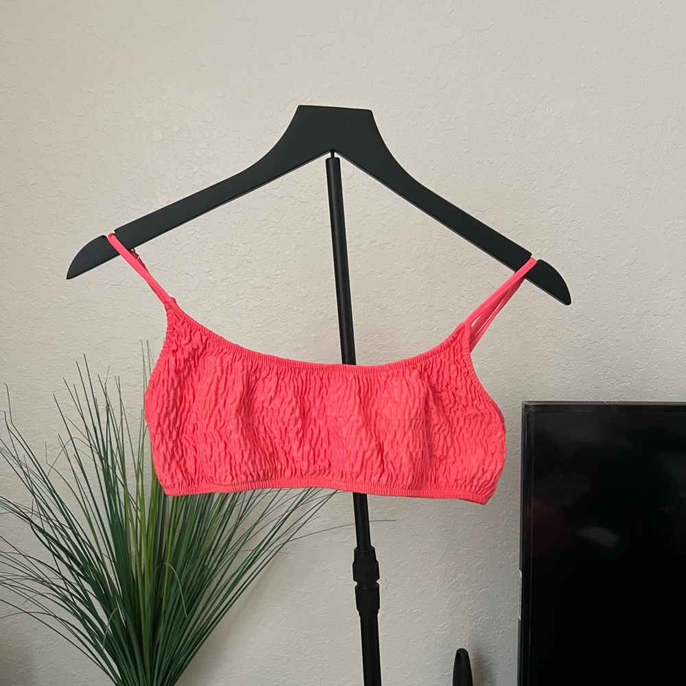 Fashion Nova Vibrant Coral Crop Top